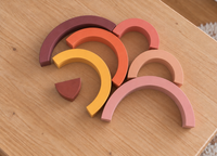 Montessori Rainbow Stacking Arches - Wooden Blocks