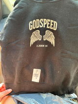 Vintage Godspeed Hoodie – Faith Streetwear with Wings Graphic, 2 John 1:6 Bible Verse