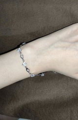 [Pre-sale] Silver Zircon Rhombus Heart Bracelet