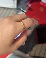 24K Gold Glossy Mobius Strip Ring