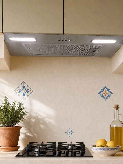 Ciarra Hotte Aspirante Intégrée Encastrable 60cm Argentée Mode Recyclage ou Évacuation CBCS6926A-OW