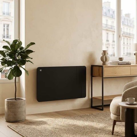 Ciarra Radiateur Connecté WiFi 1500W Inertie Céramique IP24 Noir | CBHTD15A-B