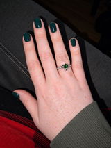 MAY Birthstone Sterling Silver Claddagh Ring S-S21062-5