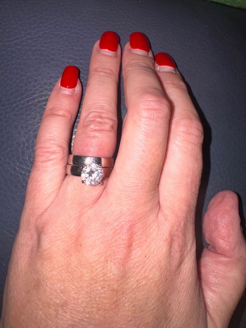 925 Sterling Silver Bridal Set Cz Rings 