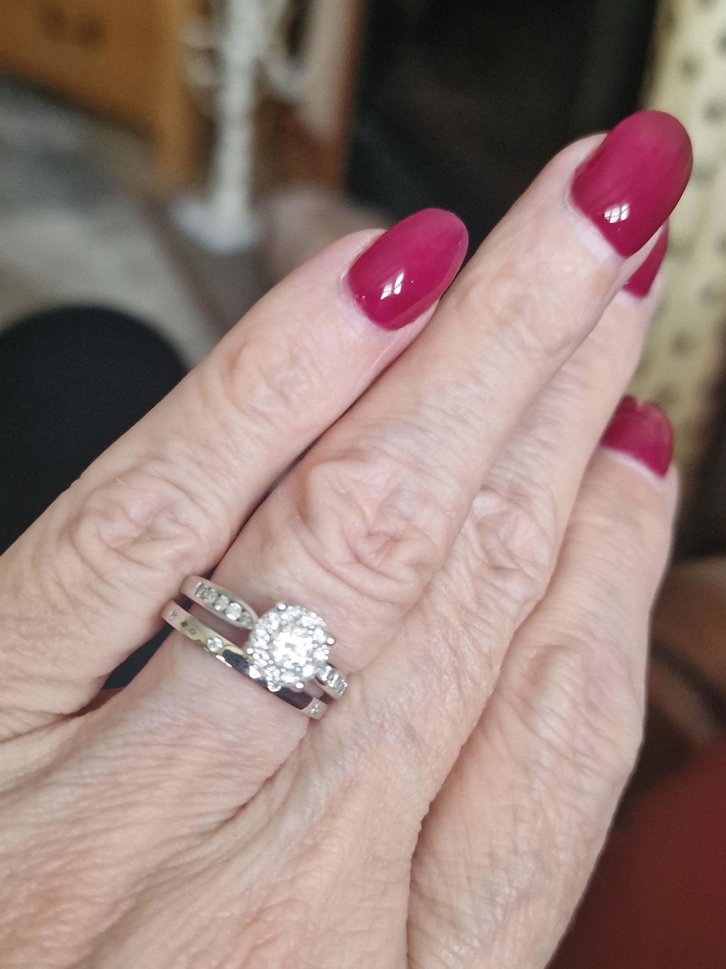 925 Sterling Silver Band with Stones all the way around