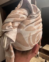 Anti-Frizz Microfiber Hair Towel – Dune Bloom Floral Wrap