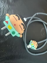 Iphone Charger Cover - Shinchan Nightsuit (With Wire Protector)