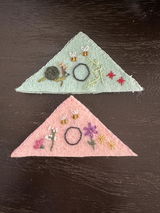 Personalized Floral Felt Corner Bookmarks Beginner Kit