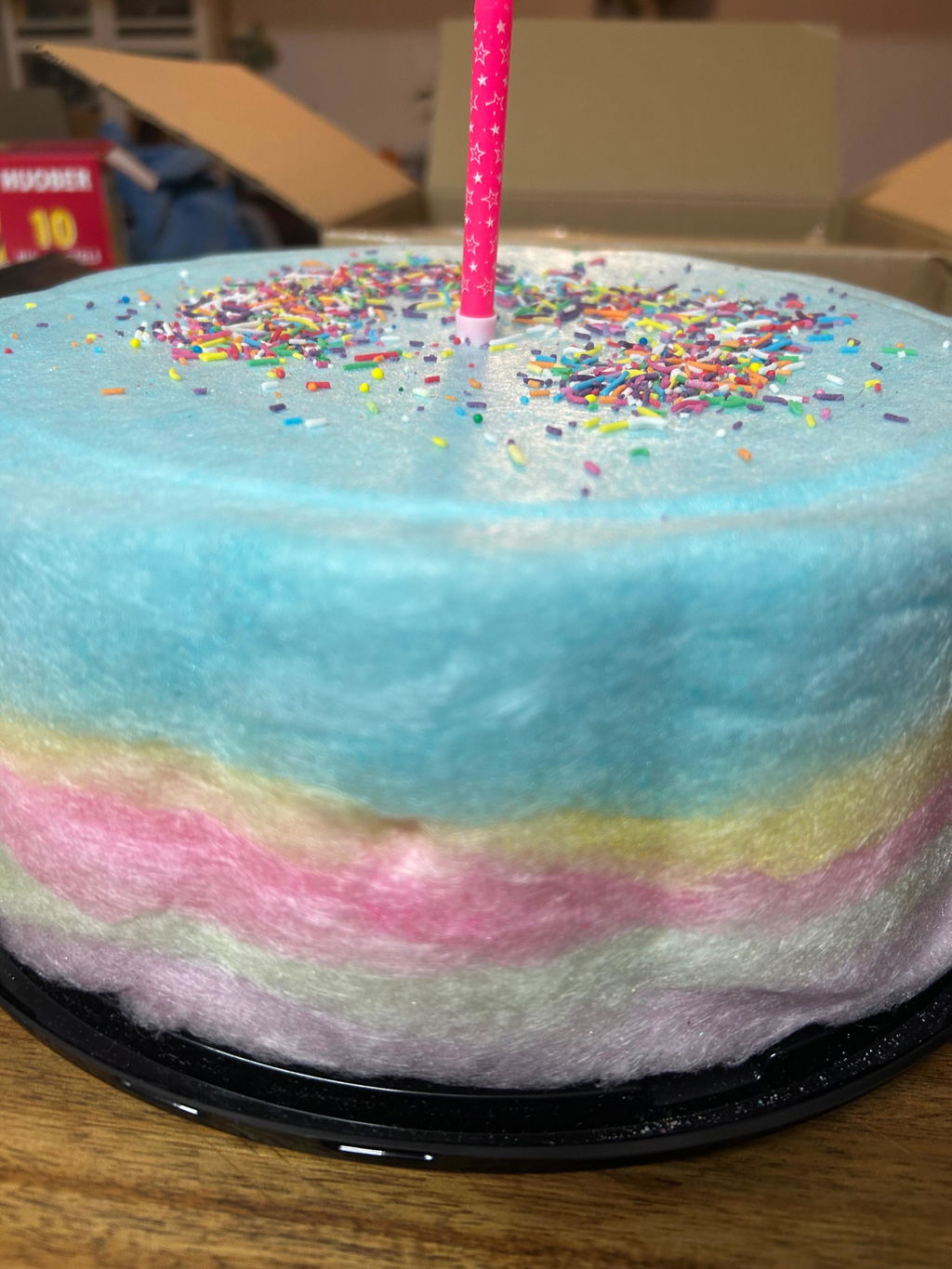 Rainbow Fairy Floss Cake