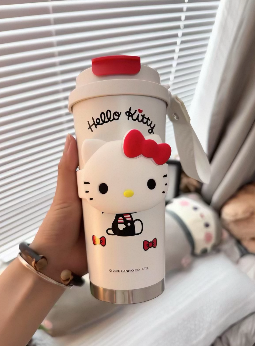 520ml 2WAY 長時間保温 チャーム付き 保温 ボトル C-229