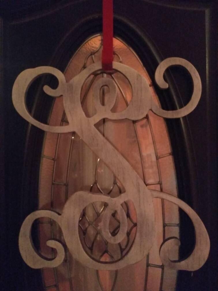 Customer photo of their 18 and 36 Inch Monogram Letters