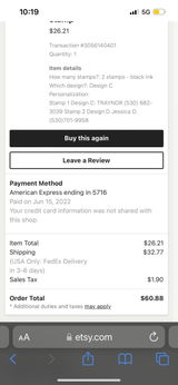 Etsy review photo