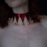 Jester’s Shatter Triangle Choker with Bell