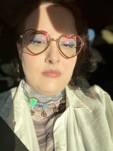 Jester’s Shatter Triangle Choker with Bell