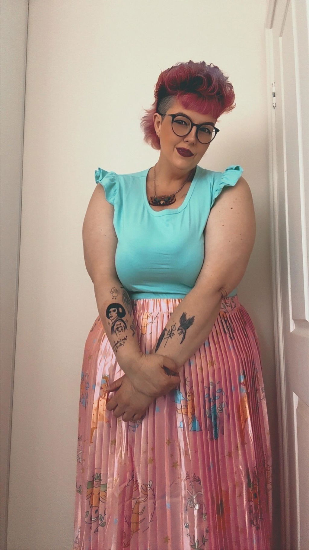 Cosmic Femme Satin Skirt