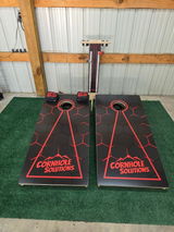 Glow Hole Black Cornhole Boards - Pro Solution Lite Series