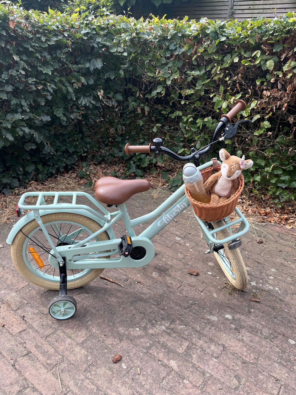 Liberty meisjesfiets Groen 16 inch + mand