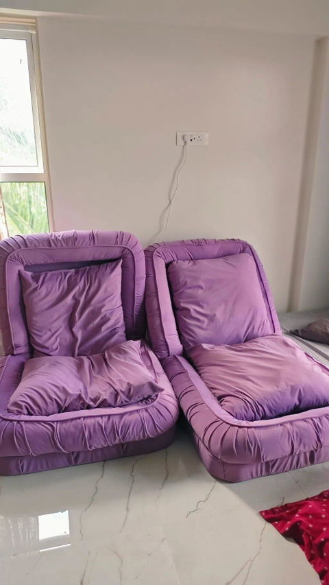 Woolly - Human Dog Bed/Floor Sofa Bed - Lavender