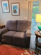 Stripe Jacquard Recliners Slipcovers For 1/2/3 Seats Recliner Loveseat Covers with Console