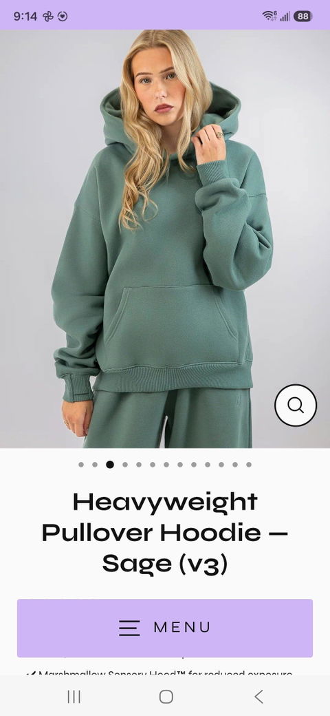 Heavyweight Pullover Hoodie — Sage (v3)