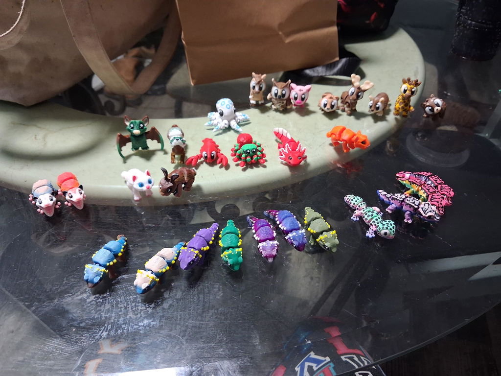3D Printed Mini Fidget Creature Packs