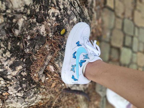 Blue Butterfly Custom Sneaker