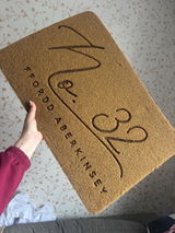 Address Personalised Doormat – Custom Engraved House Number Entrance Mat