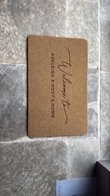 Welcome Personalised Doormat – Custom Name Engraved Entrance Mat for Modern Homes