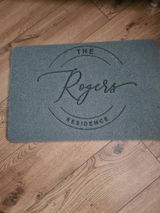 Personalised Family Name Doormat - Circle Design - Weatherproof
