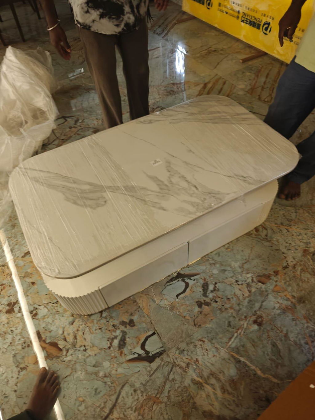 Nero Storage Marble Center Table