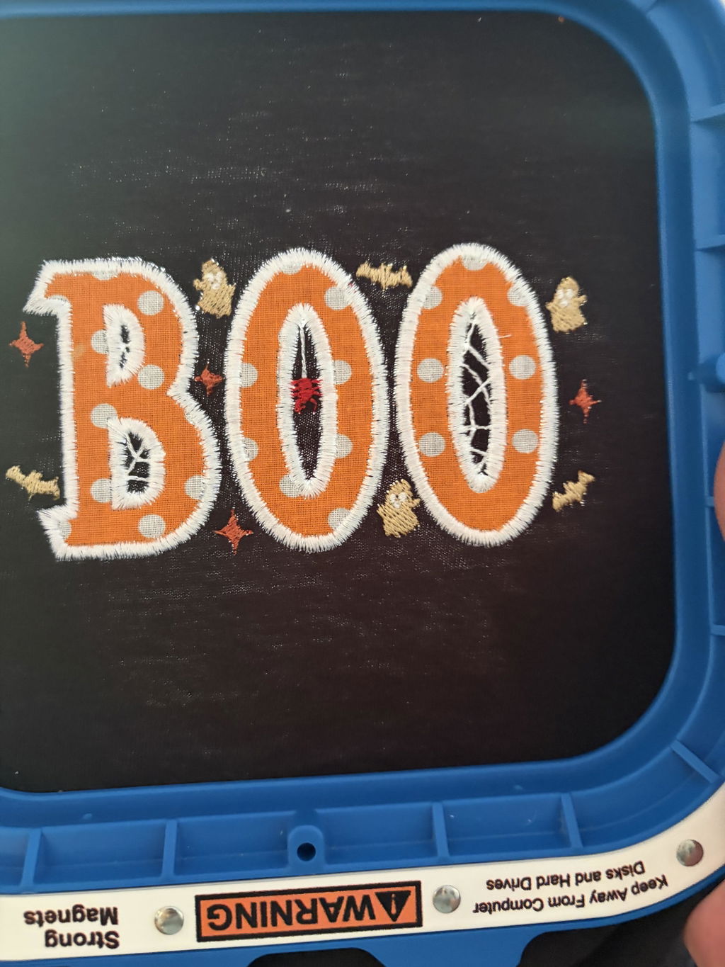 Boo Satin Stitch Applique Machine Embroidery Design