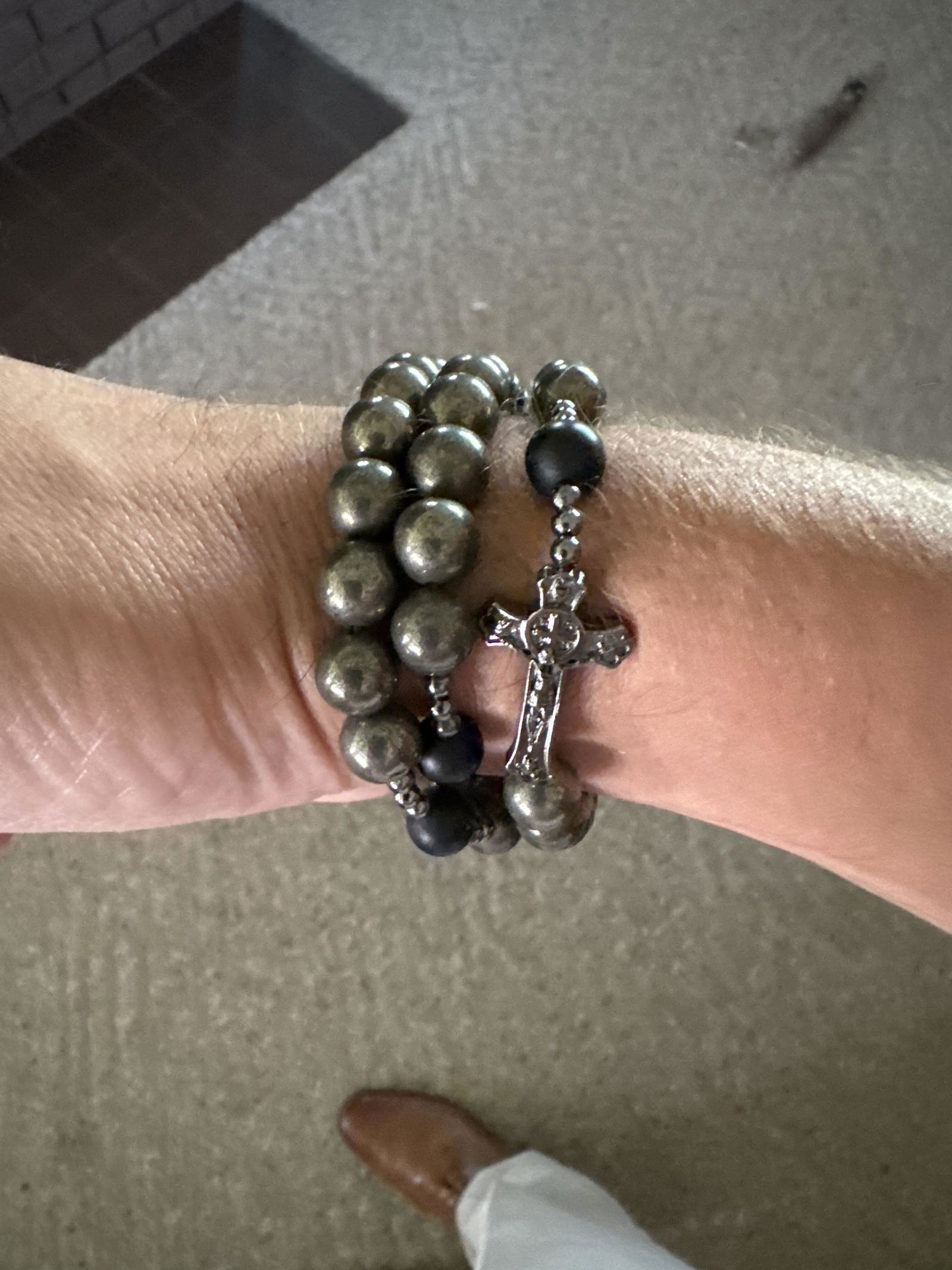 St. Michael the Archangel Rosary Bracelet | Men's Triple Wrap