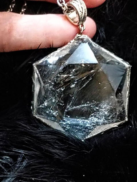 Small Clear Quartz Hexagon , High Quality Star of David