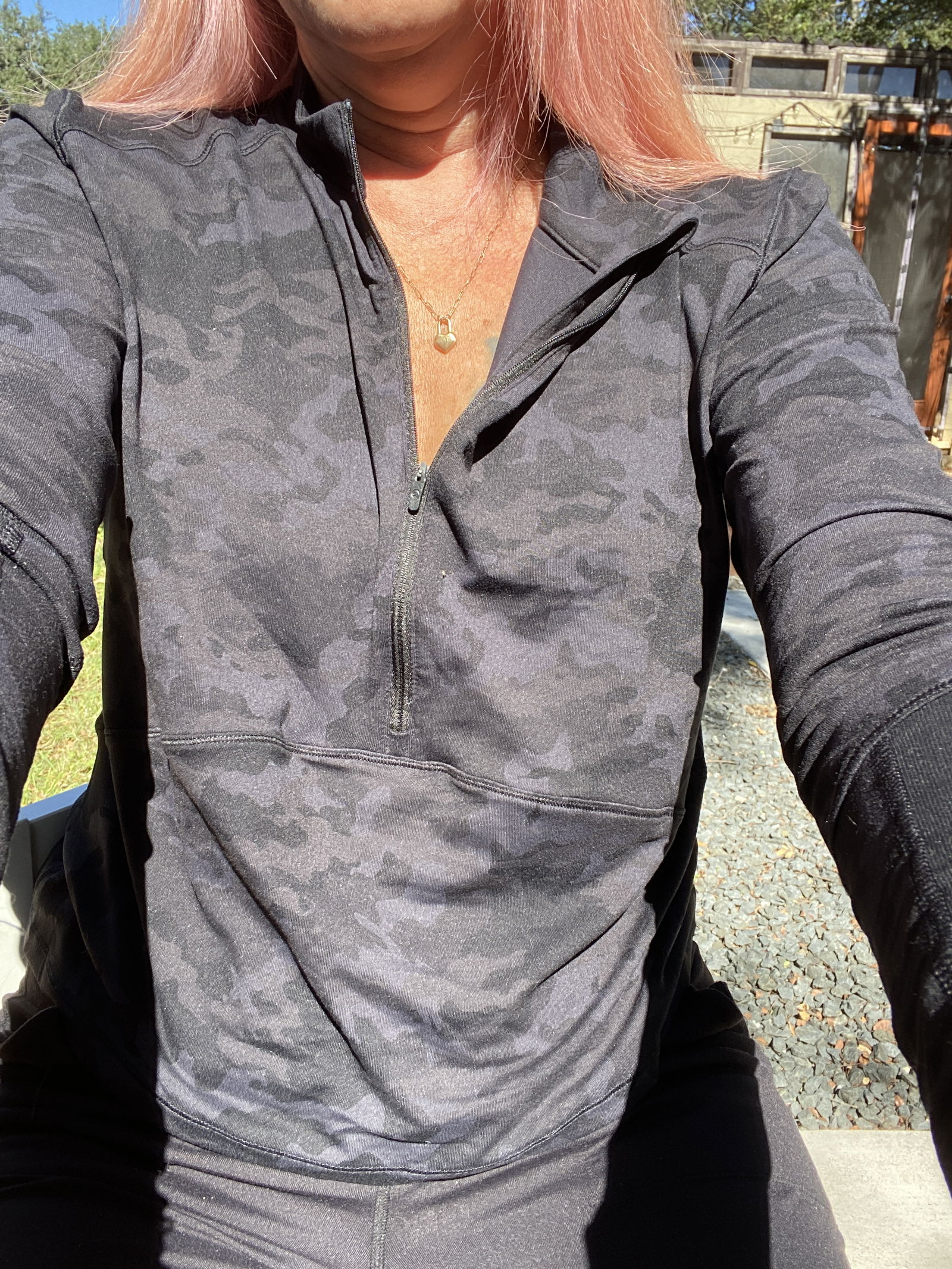 CRZ YOGA Women's Run Slim Fit Brushed Half-Zip Long Sleeve Cropped