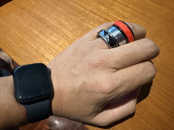 Owner photo: CUDIS 002 worn alongside a smartwatch