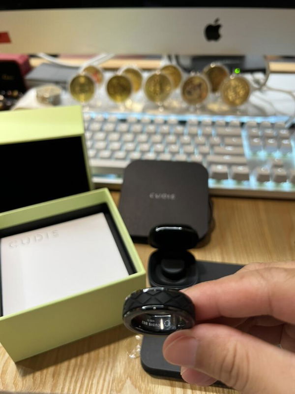 Owner photo: CUDIS 002 in Prime Black, unboxed at a desk
