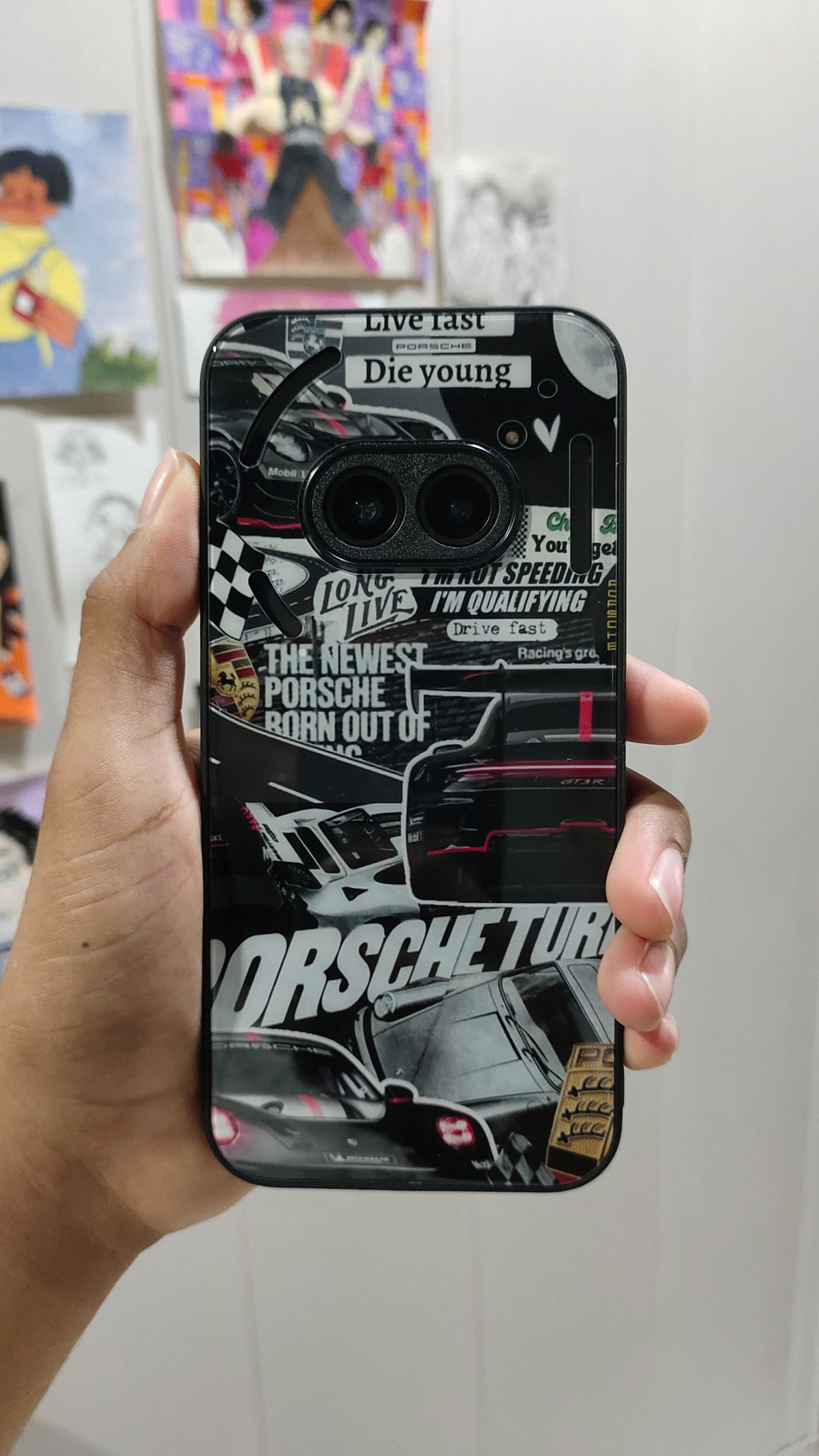 Porsche Turbo Car Glass Phone Case Cover