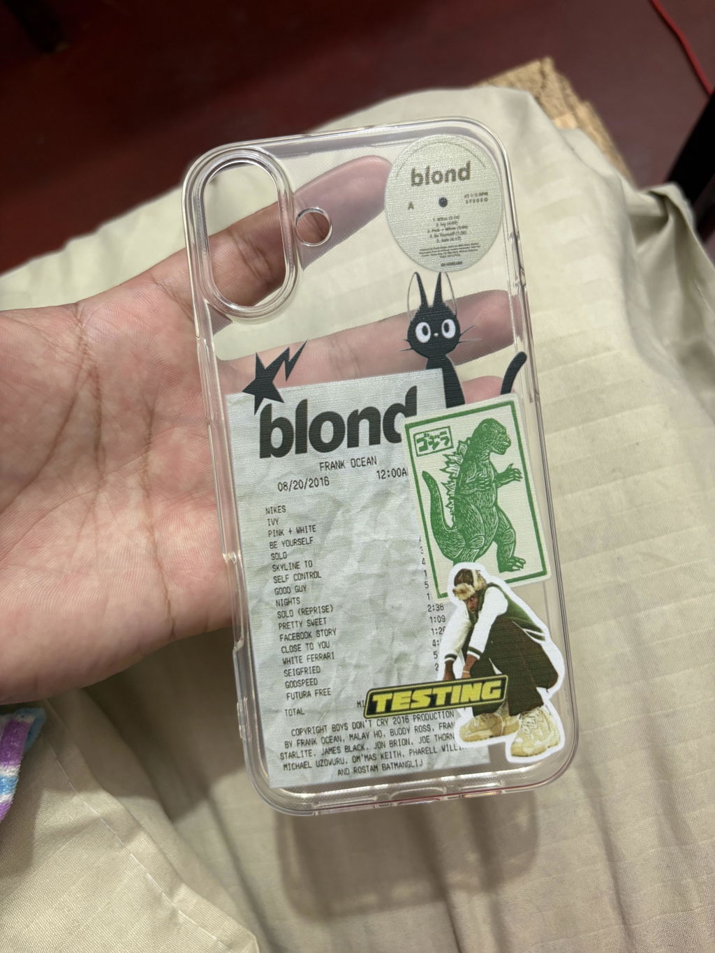 Frank Ocean Blond Aesthetic Silicone Clear Case