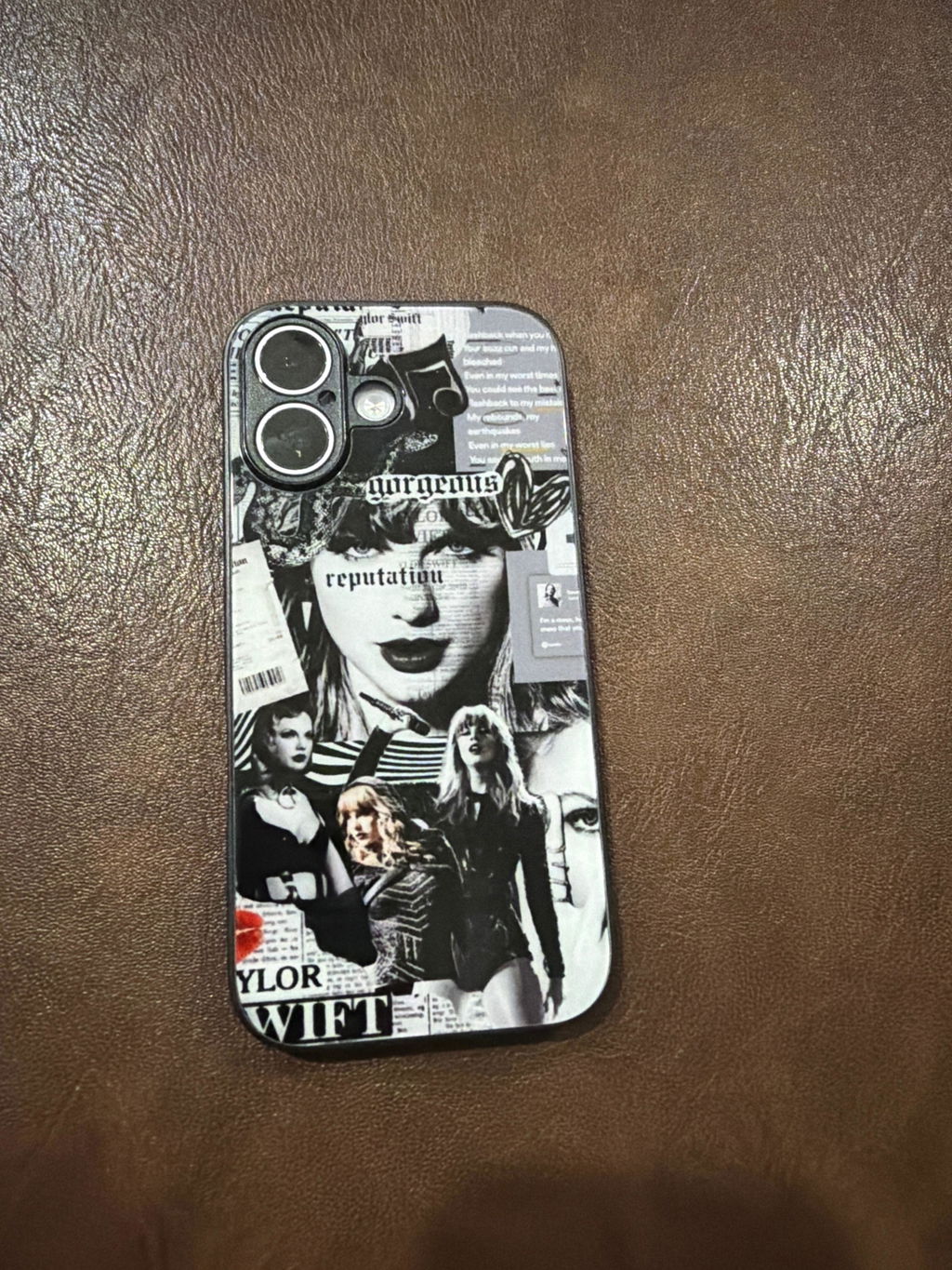 Taylor Swift Monochrome Spotify Aesthetic Glass Phone Case