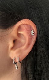 Olivia - Titanium Tristone Marquise Stud