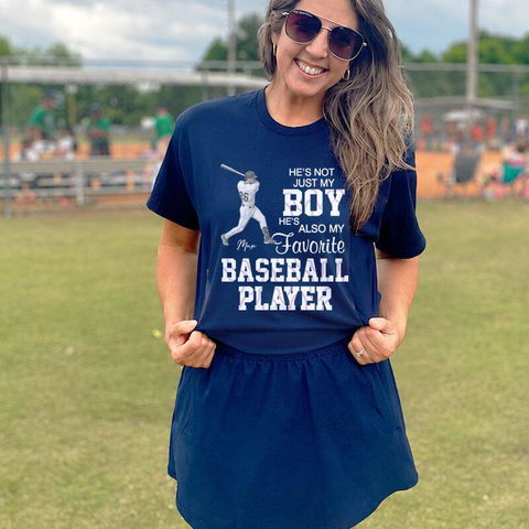 Favorite Baseball Player Grandson - Personalized T-Shirt, Custom Photo Baseball T-Shirt, Proud Grandma Gift, Baseball Fan Gift
