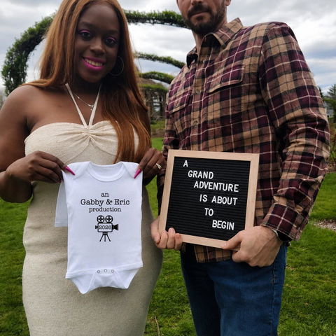 A Mom & Dad Production - Personalized Baby Onesie, Gift For Parents, Baby Onesie With Custom Parents’ Name