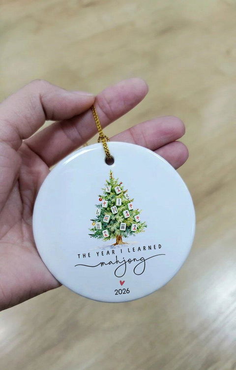 The Year I Learned Mahjong - Personalized Ornament, Mahjong Lover Gift, New Mahjong Player Keepsake