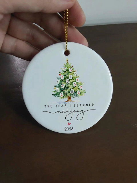 The Year I Learned Mahjong - Personalized Ornament, Mahjong Lover Gift, New Mahjong Player Keepsake