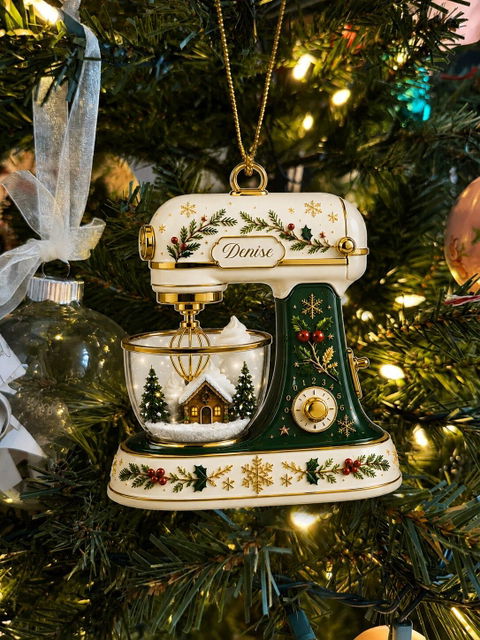 Christmas Baking Mixer - Personalized Ornament, Custom Kitchen Mixer Christmas Keepsake, Baking Gift For Bakers