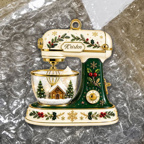 Christmas Baking Mixer - Personalized Ornament, Custom Kitchen Mixer Christmas Keepsake, Baking Gift For Bakers