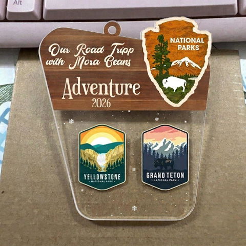 Adventure National Parks - Personalized Acrylic Ornament, National Parks Photo Ornament, Adventure Lovers Ornament, National Park Trip
