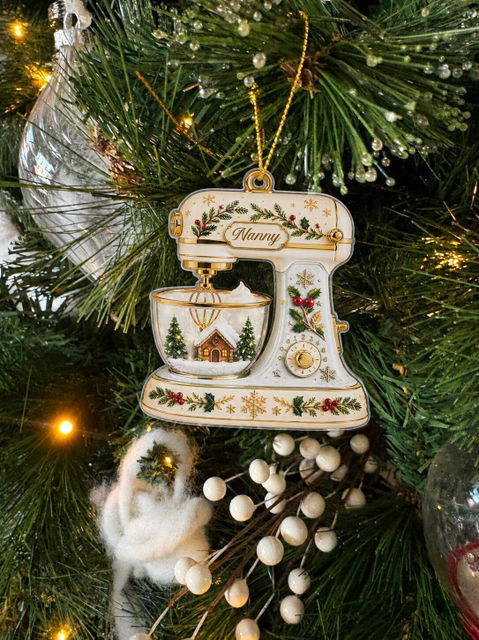 Christmas Baking Mixer - Personalized Ornament, Custom Kitchen Mixer Christmas Keepsake, Baking Gift For Bakers