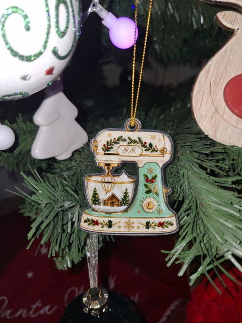 Christmas Baking Mixer - Personalized Ornament, Custom Kitchen Mixer Christmas Keepsake, Baking Gift For Bakers