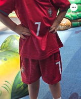 Ronaldo Portugal 2026 WC Kids Youth Soccer Jersey Kit 2 Piece Set